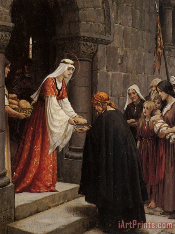 Edmund Blair Leighton Study for The Charity of Saint Elizabeth of Hungary Art Print