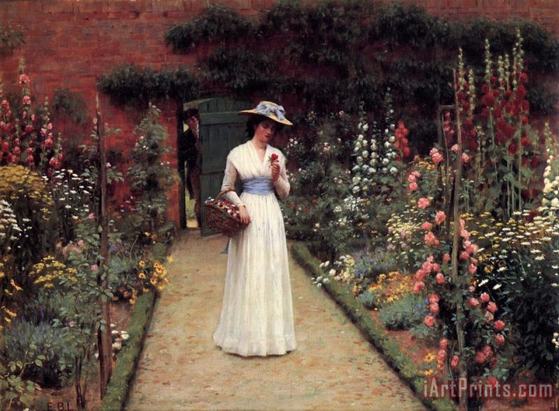 Edmund Blair Leighton The Rose Garden Art Painting