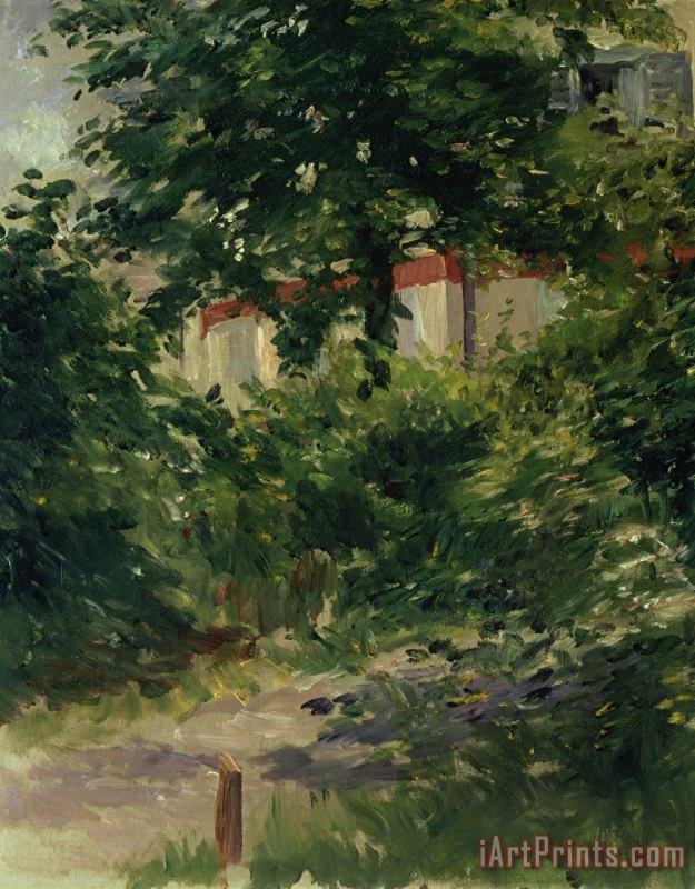 A Corner of the Garden in Rueil painting - Edouard Manet A Corner of the Garden in Rueil Art Print