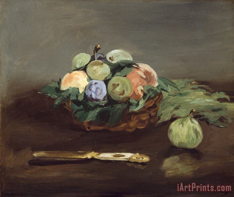 Basket of Fruit painting - Edouard Manet Basket of Fruit Art Print
