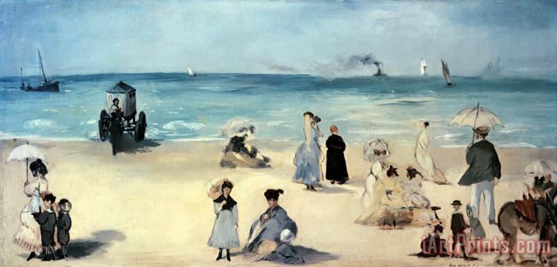 Edouard Manet Beach Scene Art Print