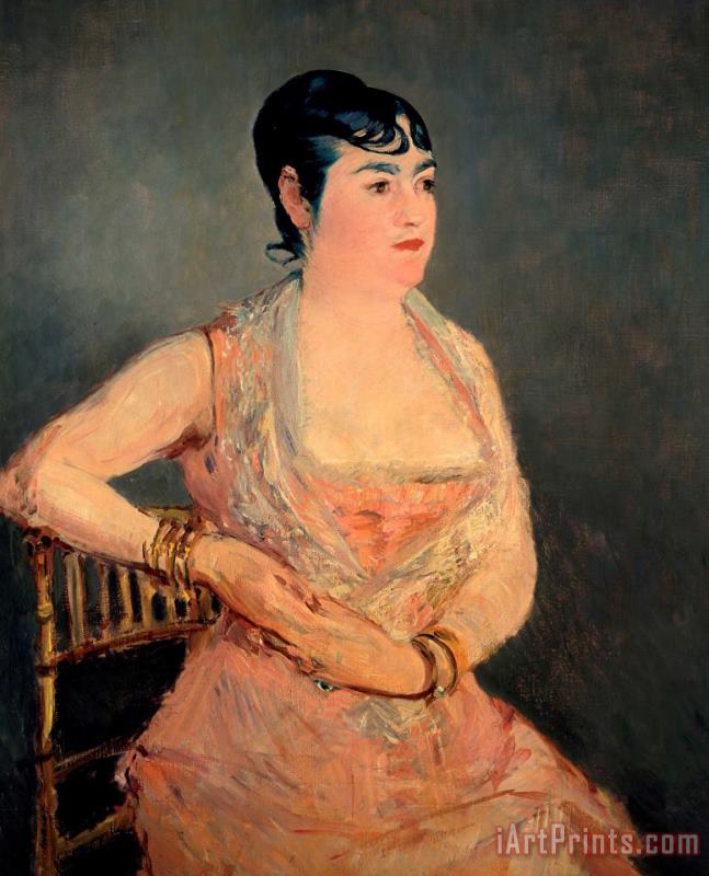 Edouard Manet Lady In Pink Art Painting