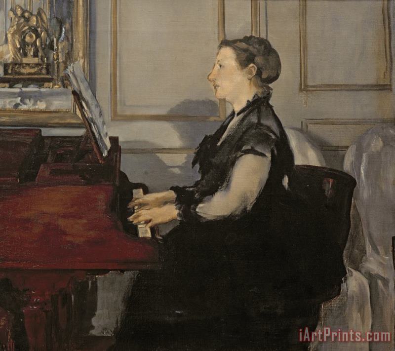Madame Manet at the Piano painting - Edouard Manet Madame Manet at the Piano Art Print