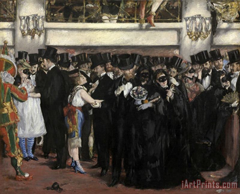 Masked Ball at The Opera painting - Edouard Manet Masked Ball at The Opera Art Print