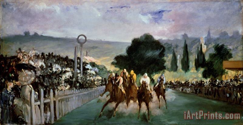 Edouard Manet Races at Longchamp Art Painting