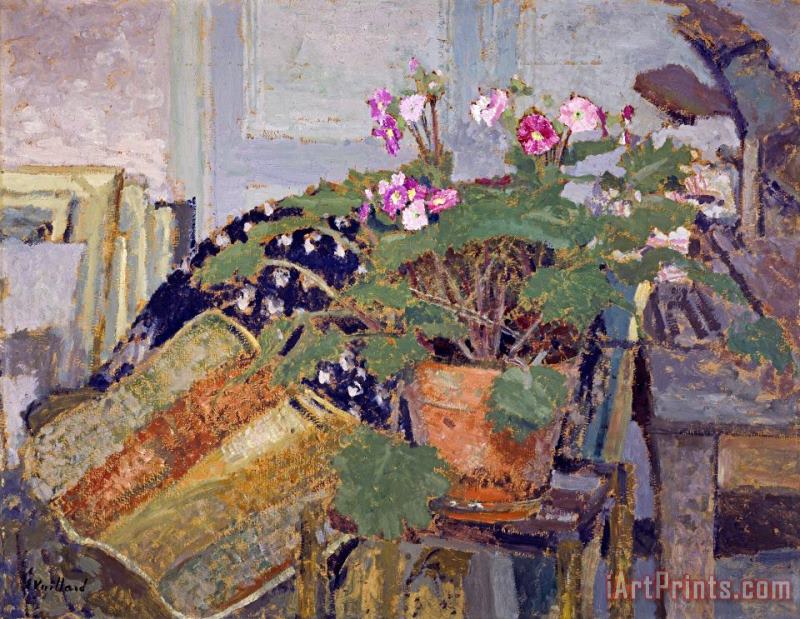 Edouard Vuillard Le Pot De Fleurs (pot of Flowers) Art Painting