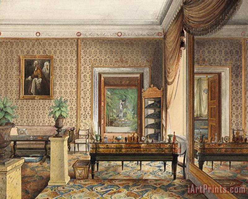 The Study of Prince Karl of Prussia painting - Eduard Gaertner The Study of Prince Karl of Prussia Art Print