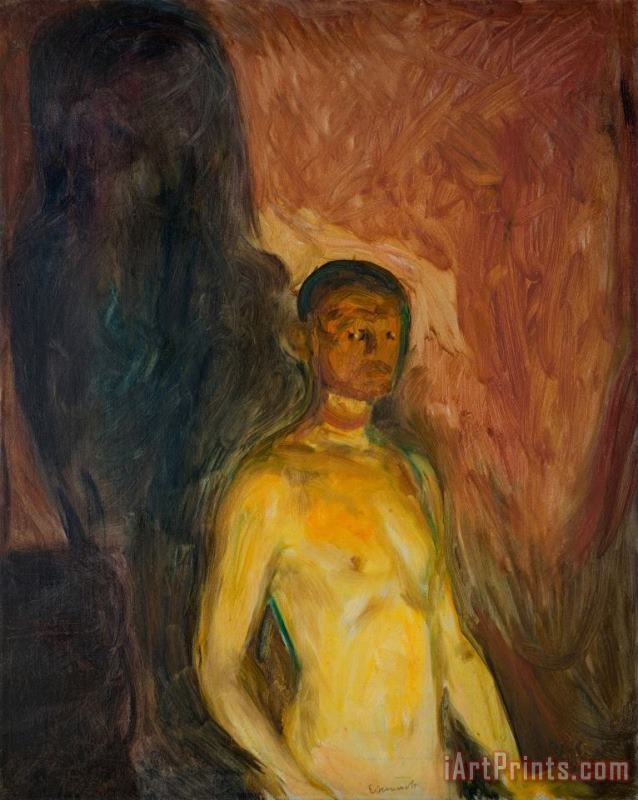 Edvard Munch Self Portrait in Hell Art Painting