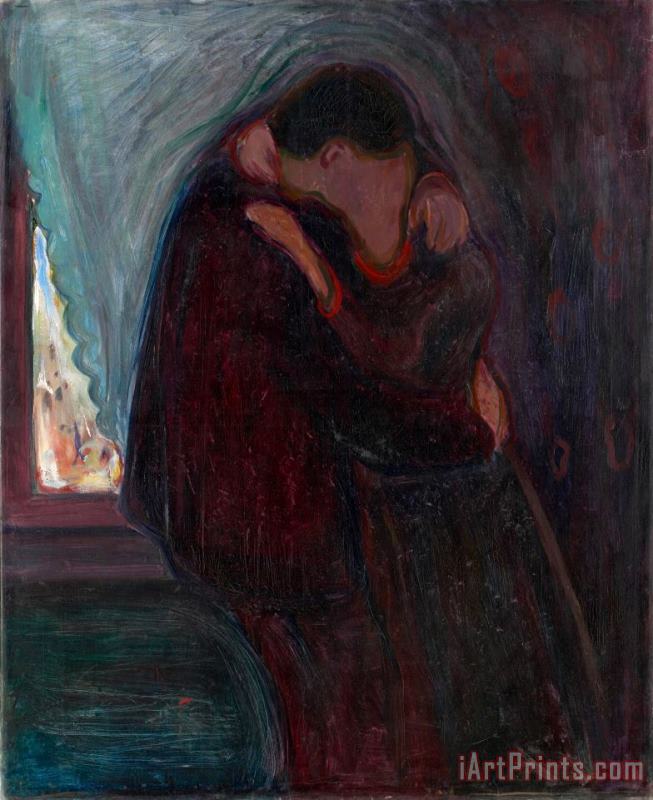 Edvard Munch The Kiss Art Print