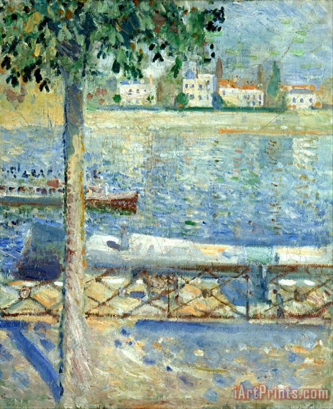 The Seine at Saint Cloud painting - Edvard Munch The Seine at Saint Cloud Art Print