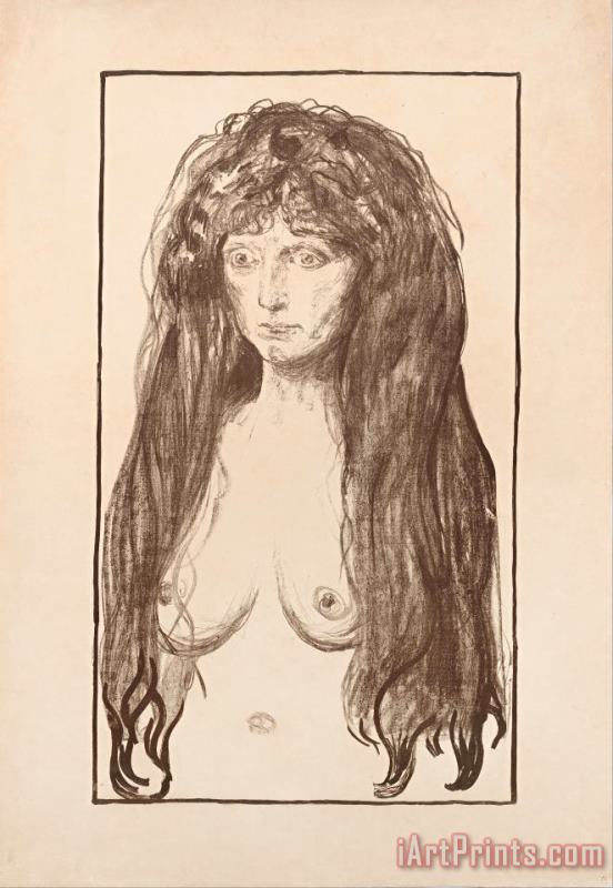 The Sin painting - Edvard Munch The Sin Art Print