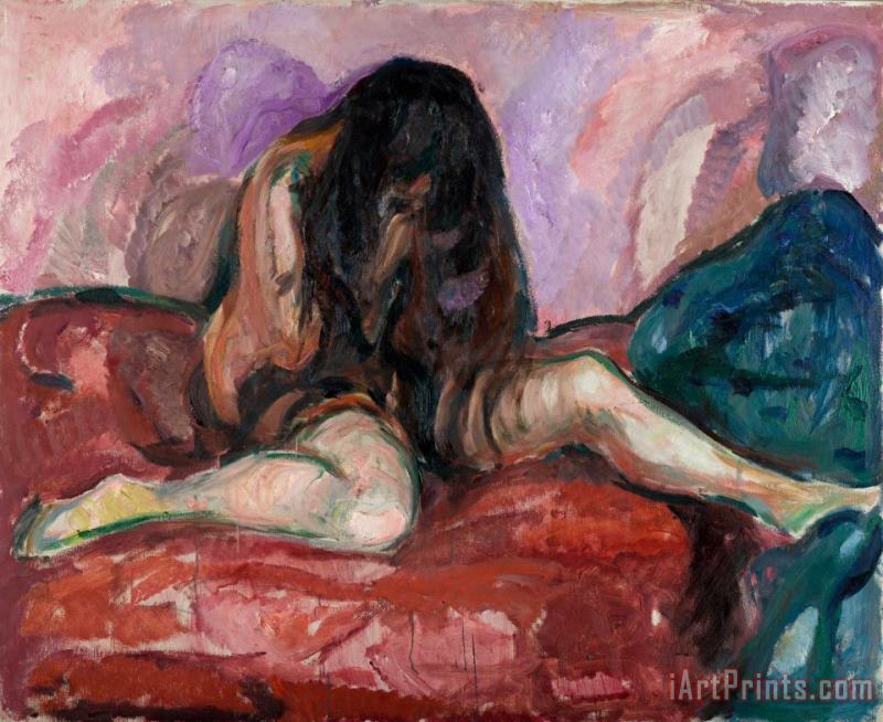 Edvard Munch Weeping Nude Art Print