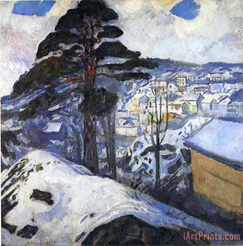 Edvard Munch Winter Kragero 1912 Art Print