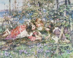 Edward Atkinson Hornel A Summer Idyll painting