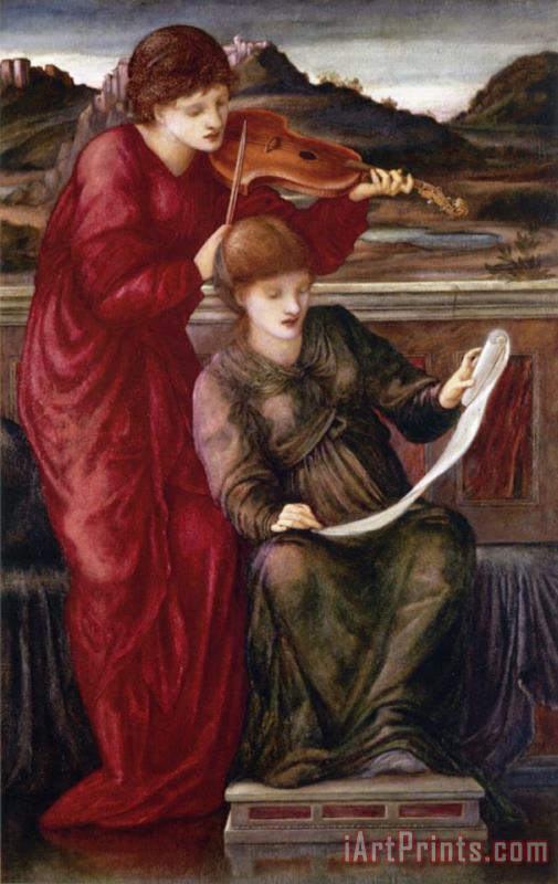 Music painting - Edward Burne Jones Music Art Print