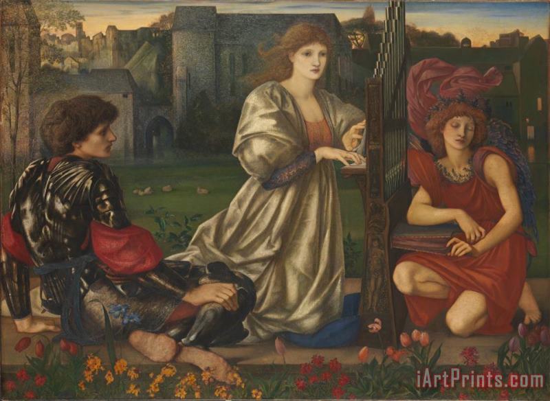 Song of Love painting - Edward Burne Jones Song of Love Art Print