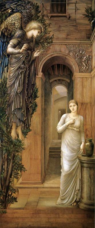 The Annunciation painting - Edward Burne Jones The Annunciation Art Print