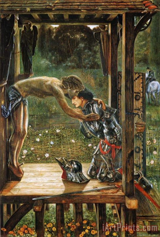 The Merciful Knight Detail painting - Edward Burne Jones The Merciful Knight Detail Art Print