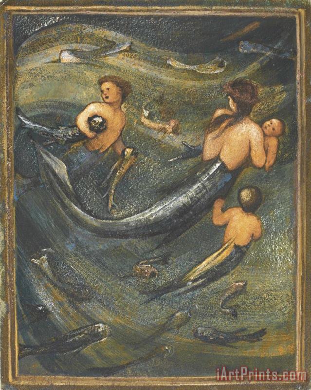 The Mermaid Family painting - Edward Burne Jones The Mermaid Family Art Print