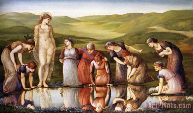 The Mirror of Venus painting - Edward Burne Jones The Mirror of Venus Art Print
