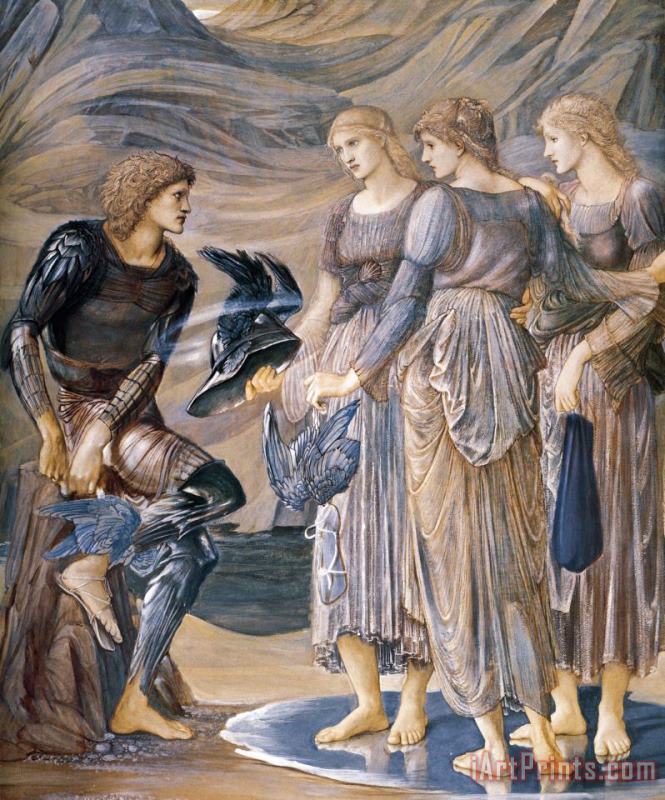 The Perseus Series Perseus And The Sea Nymphs painting - Edward Burne Jones The Perseus Series Perseus And The Sea Nymphs Art Print