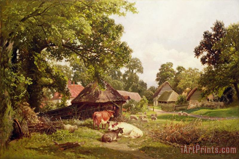 Edward Henry Holder A Cottage Home in Surrey Art Print