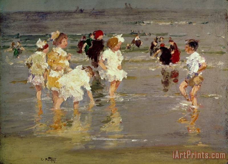 Children on the Beach painting - Edward Henry Potthast Children on the Beach Art Print