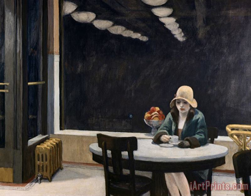Edward Hopper Automat Art Painting