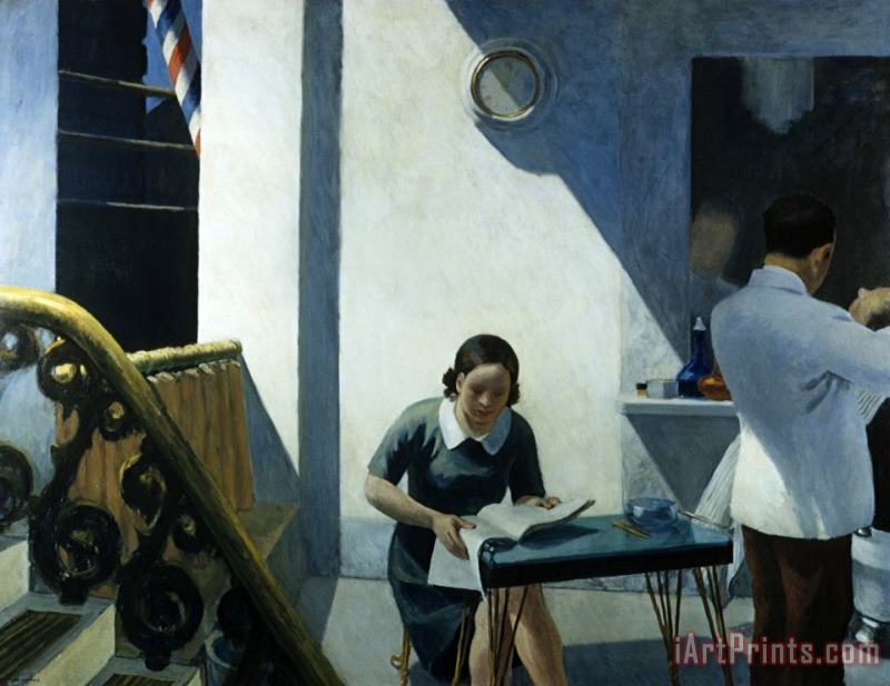 Edward Hopper Barber Shop Art Painting