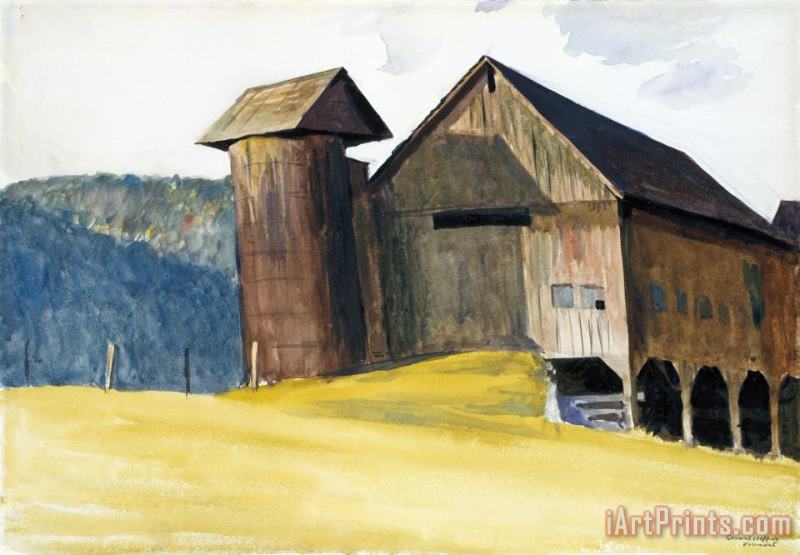 Barn And Silo, Vermont painting - Edward Hopper Barn And Silo, Vermont Art Print