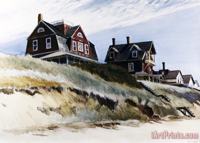 Cottages at Wellfleet painting - Edward Hopper Cottages at Wellfleet Art Print