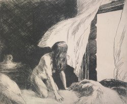 Edward Hopper Evening Wind painting