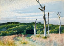Edward Hopper Four Dead Trees, 1942 painting