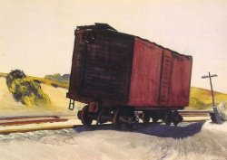 Edward Hopper Freight Car at Truro painting