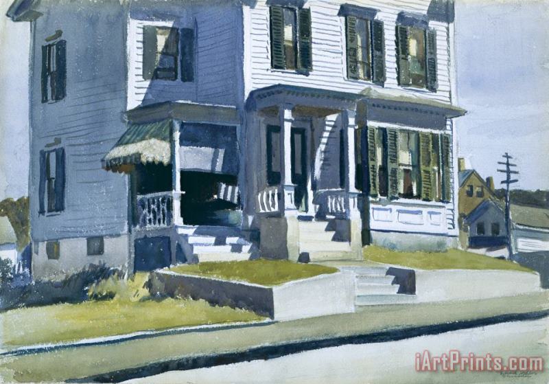 House on Middle Street, Gloucester painting - Edward Hopper House on Middle Street, Gloucester Art Print