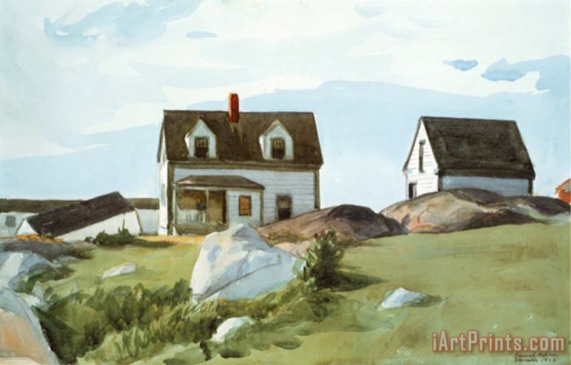 Edward Hopper Houses of Squam Light Art Print