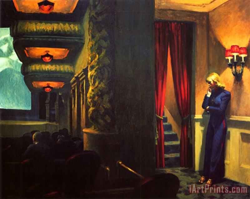 New York Movie painting - Edward Hopper New York Movie Art Print