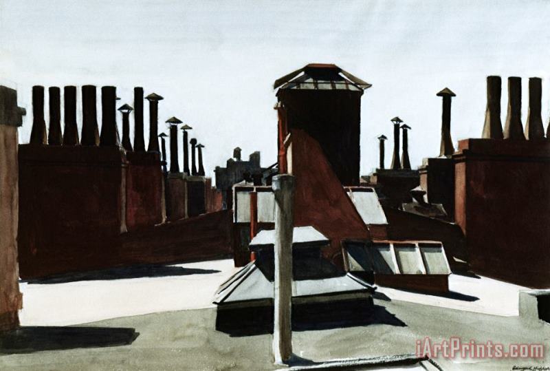 Edward Hopper Roofs of Washington Square Art Print