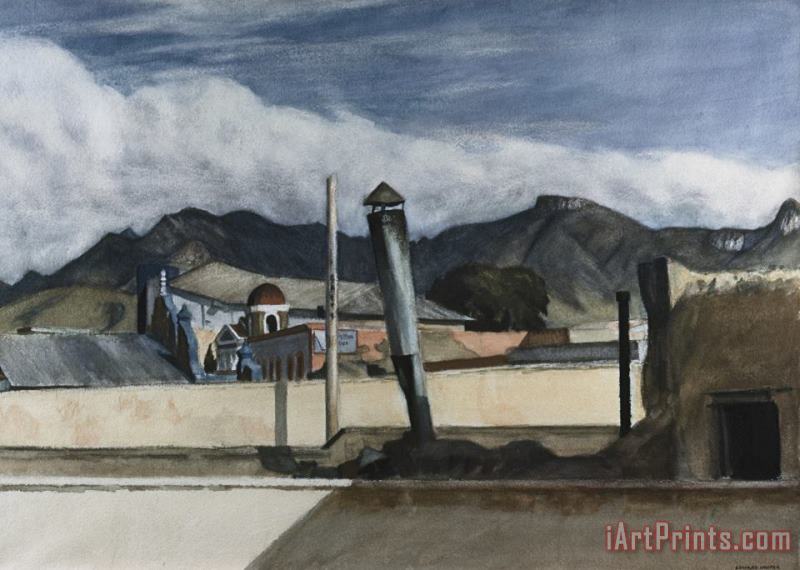 Saltillo Rooftops (mexico) painting - Edward Hopper Saltillo Rooftops (mexico) Art Print