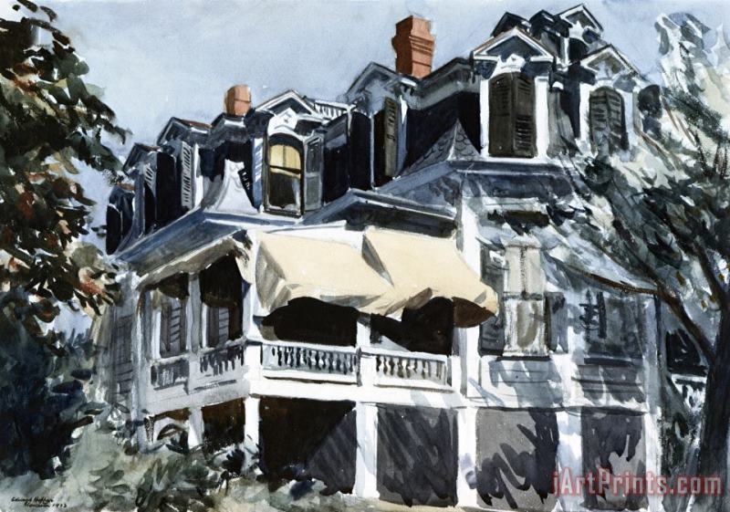 Edward Hopper The Mansard Roof Art Print
