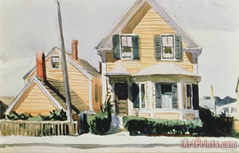 The Yellow House painting - Edward Hopper The Yellow House Art Print