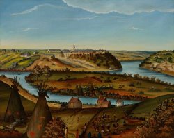 Edward K Thomas View Of Fort Snelling painting