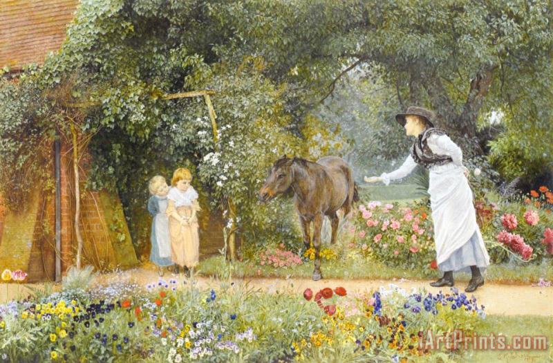 Edward Killingworth Johnson Catching The Pony Art Painting