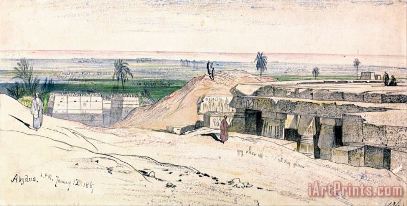 Edward Lear Abydos, 1 00 Pm, 12 January 1867 (134) Art Painting