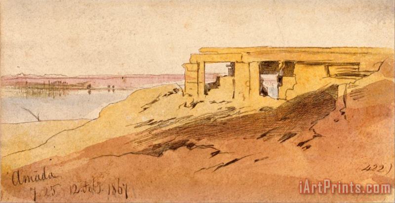 Amada, 7 25 Am, 12 February 1867 (422) painting - Edward Lear Amada, 7 25 Am, 12 February 1867 (422) Art Print