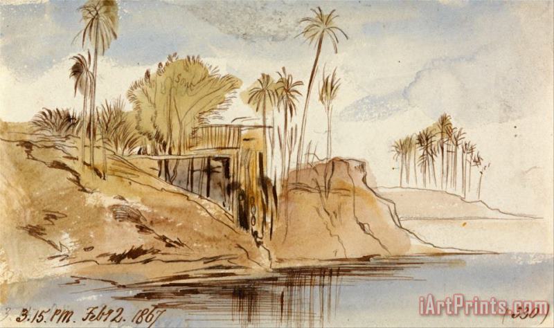 Edward Lear Between Ibreem And Wady Halfeh, 3.15 Pm, 2 February 1867 (330) Art Painting