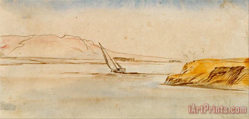 Boat on The Nile 4 painting - Edward Lear Boat on The Nile 4 Art Print