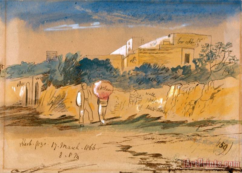 Harb. Gozo painting - Edward Lear Harb. Gozo Art Print