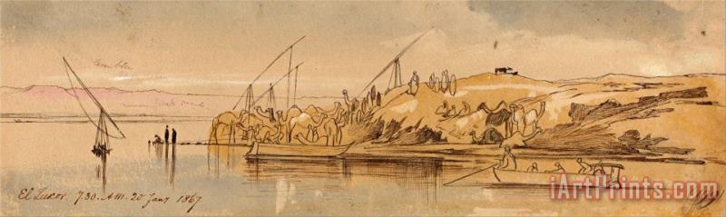 Edward Lear Luxor, 7 30 Am, 20 January 1867 (199) Art Print