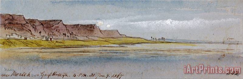 Edward Lear Near Mereeh Or Garf Hossayn, 4 00 Pm, 31 January 1867 (302) Art Print